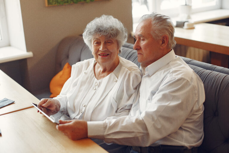 Aged couple Talking to ChatterBuddy